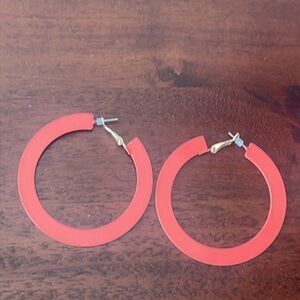 Universal Thread Earrings Cream Metal Hoop stud fashion jewelry New size Large